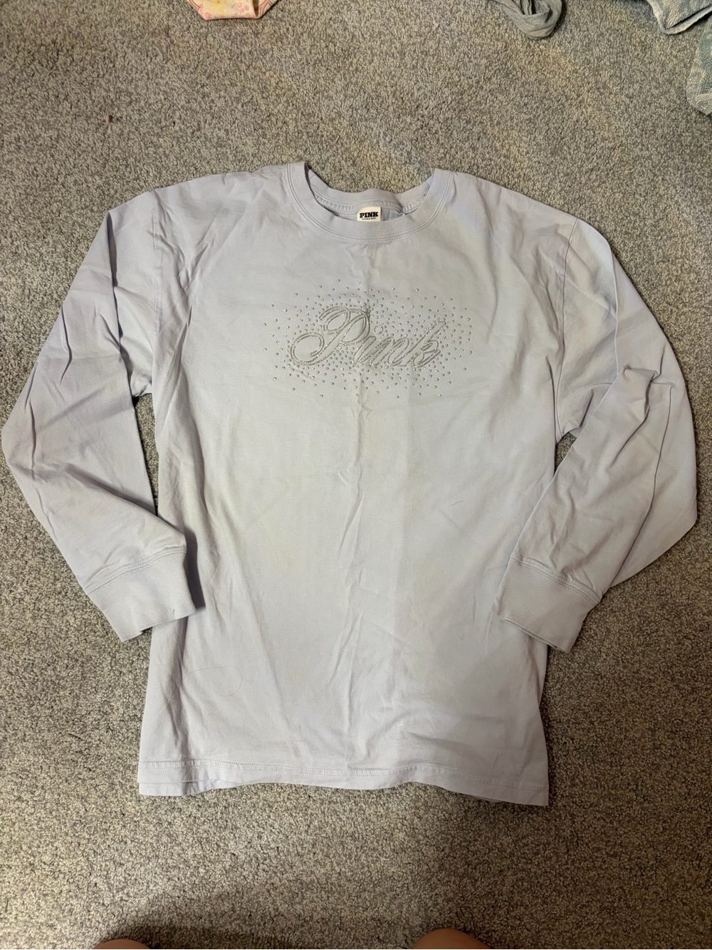 PINK by Victoria's Secret Light Lavender Long Sleeve Tee | Size M
